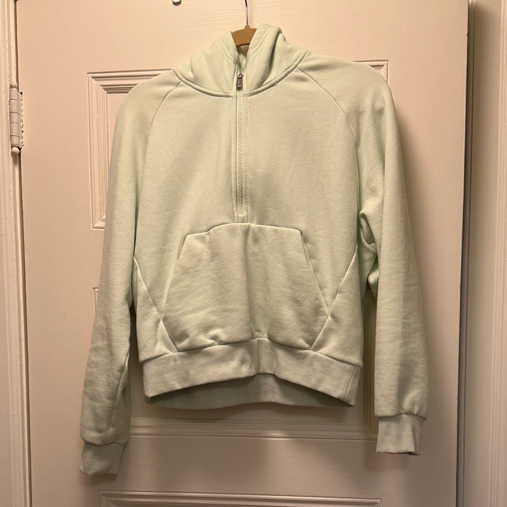 Athleta Mint Half-Zip Hooded Sweatshirt
